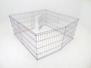 lot 346 image: Metal Pet Cage 4 X 4 X 2 H Folds Close