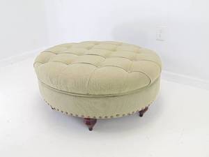 lot 435 image: Round Tufted Ottoman with Storage Inside