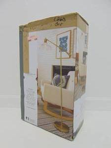 lot 536 image: Crosby Floor Lamp with Brass Accents
