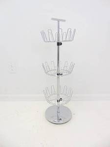 lot 494 image: Silver Spinning Shoe Rack