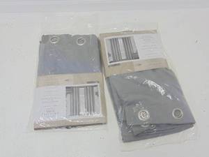 lot 505 image: Exclusive Home Sateen Blackout Gray Curtains (4 Panels total) 52 X 108