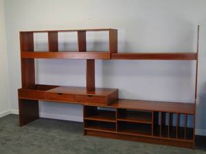 lot 88 image: Vintage Mid Century Sliding Entertainment Center - Adjustable - SHOWROOM