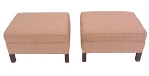 lot 535 image: Pair of Pinkish Ottomans