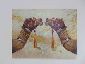 lot 191 image: Camel Print on Canvas 18 X 23