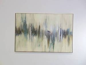 lot 201 image: Modern Abstract Gel Print on Canvas Framed