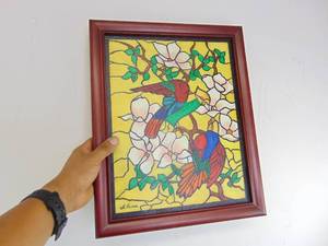 lot 155 image: Small Original Painting Framed Signed A. Acuna