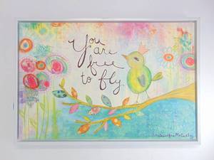 lot 156 image: Print on Canvas Framed Wall Decor You are Free to Fly