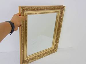 lot 165 image: Small Gold Ornate Mirror Framed