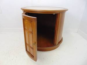 lot 13 image: Vintage Side Table with Storage Inside - Stone Top