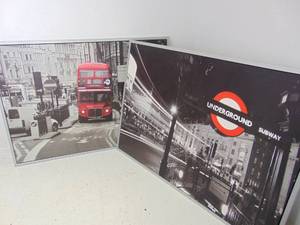 lot 218 image: Pair of Large Framed IKEA Prints of England