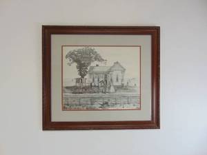 lot 215 image: Original Pencil Drawing on Paper Framed & Signed