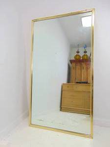 lot 223 image: Vintage Brass Framed Mirror