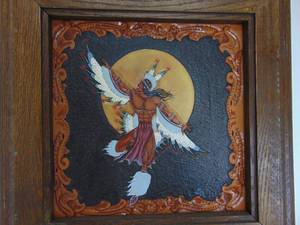 lot 120 image: Native American Leather Art Framed by Joe Rector 1988