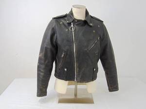 lot 467 image: Ready for Fall & Winter  Go it in Style with this Vintage Black Leather Motorcycle Jacket