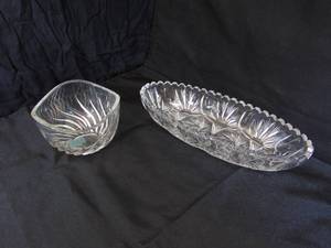 lot 266 image: Mikasa Crystal Bowl & Crystal Candy Dish
