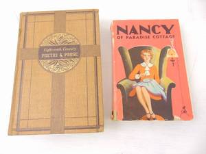 lot 269 image: Vintage Hardback Books - Eighteenth Century Poetry & Prose & Nancy of Paradise Cottage