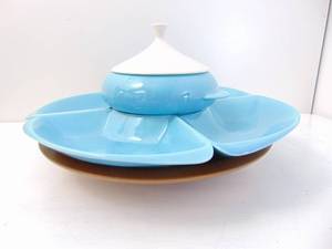 lot 321 image: Incredible Vintage Mid Century Serving Platter on Lazy Susan