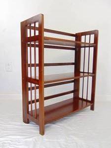 lot 76 image: Easy to Fold  Easy to Move  Easy to Store Wood Shelves