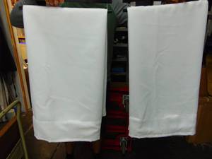 lot 447 image: Pair of White Curtains