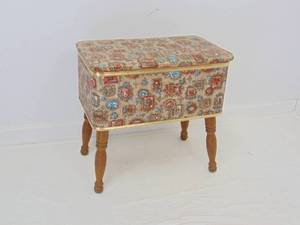 lot 397 image: Vintage Stool with Lift Up Storage