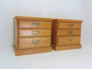 lot 400 image: Vintage Pair of Nightstands by Pallisar