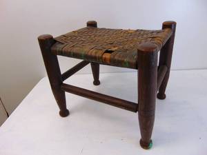 lot 484 image: Vintage Antique Rustic Stool