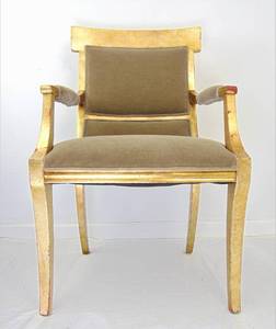 lot 56 image: Elegant gold occasional chair