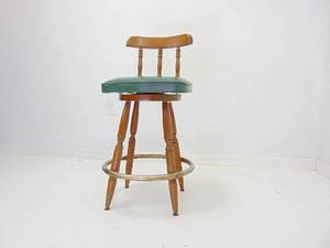 lot 487 image: Vintage Wood Stool