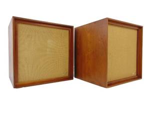 lot 44 image: BOZAK B-300 Urban Vintage Mid Century Speakers Walnut Cabinets - Working Great - Showroom