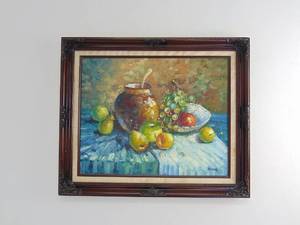 lot 342 image: Original Still Life Oil Painting Signed & Framed by D Cole