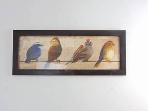 lot 354 image: Framed Birds on a Wire Print
