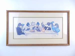 lot 358 image: Humorous Framed Signed Print