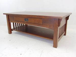 lot 544 image: Mission Style Coffee Table
