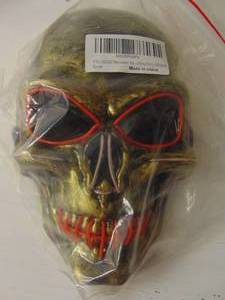 lot 529 image: Brand New LED Light Up Cosplay Skull Mask - Red & White Lights