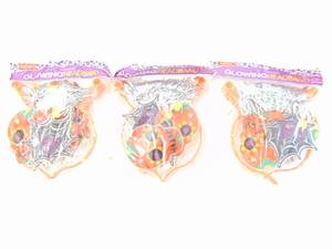 lot 533 image: 3 Halloween Light Up Glowing Headbands - Skulls & Spiderwebs - NEW Batteries included