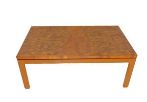 lot 550 image: TARM STOLE Denmark Vintage Mid Century Teak Parquet Coffee Table - Showroom