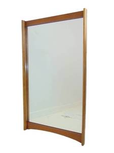 lot 224 image: Sculptural Vintage Mid Century Wood Mirror 24 X 40