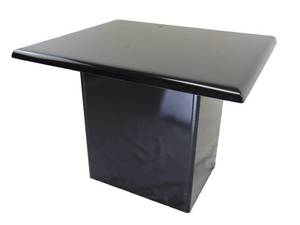 lot 55 image: Post modern black lacquer piano finished side table