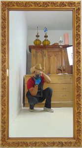 lot 217 image: Tall Ornate Gold Framed Mirror 29 X 52
