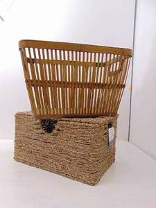 lot 410 image: Bamboo & Wicker Storage Baskets