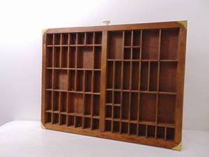 lot 414 image: Vintage Letterpress Drawer Ready to Hang - SHOWROOM
