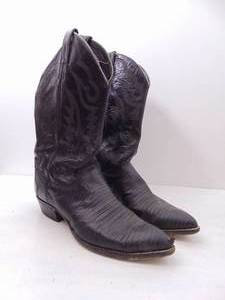 lot 424 image: Justin Cowboy Boots Black Size 10.5 D - SHOWROOM