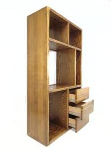 lot 543 image: Vintage Wood Bookshelf with Storage Drawers - SHOWROOM