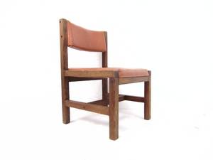 lot 102 image: Vintage Wood & Vinyl Chair - Viewable (Warehouse)