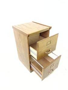 lot 103 image: Vertical Wood File Cabinet 2 Drawer - Viewable (Warehouse)