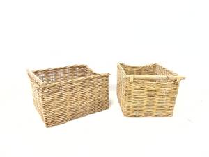 lot 104 image: Two Large Wicker Baskets with Handles - SHOWROOM