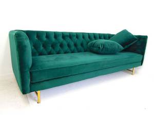 lot 546 image: JOYBIRD EUGENE SOFA in Green Velvet - SHOWROOM