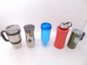 lot 217 image: YETI and Other Drink Containers with Lids