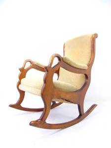 lot 555 image: Sculptural Vintage Rocking Chair