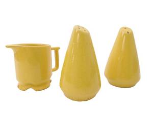 lot 406 image: Vintage Mid Century Ceramic Salt & Pepper Shaker and Creamer - SHOWROOM